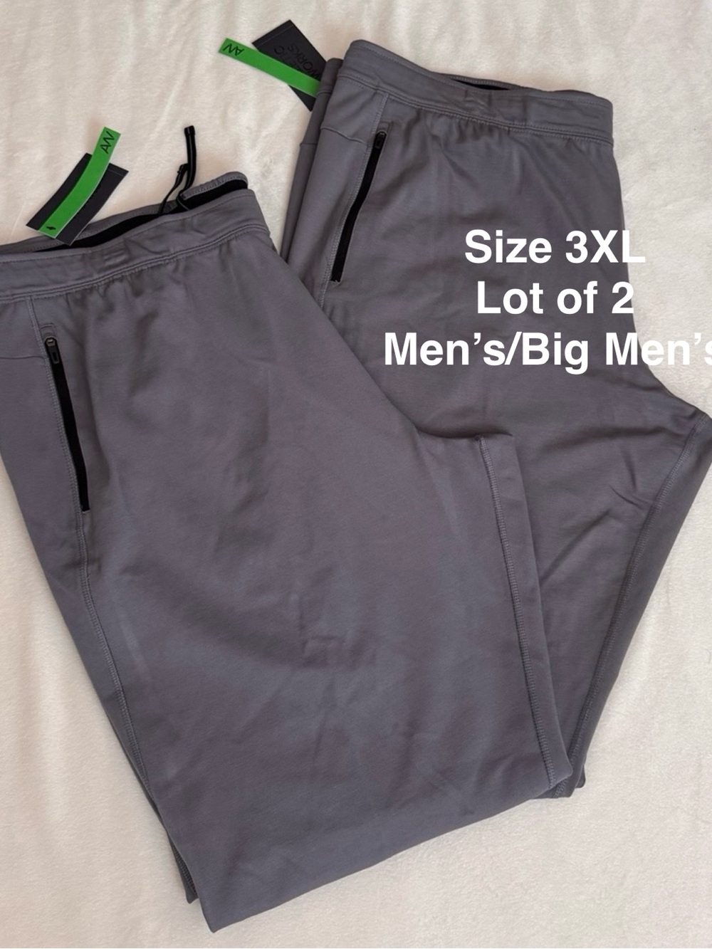 Athletic Works Men's and Big Men's Slim Knit Pants, 30" Inseam,3XL